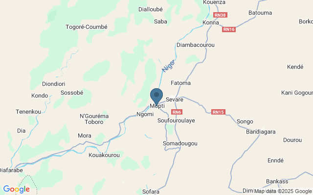Kaart met locatie Boottocht in Mopti
